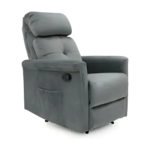 Fauteuil relaxation relevable physiquement VENISE coloris gris avec système antivol