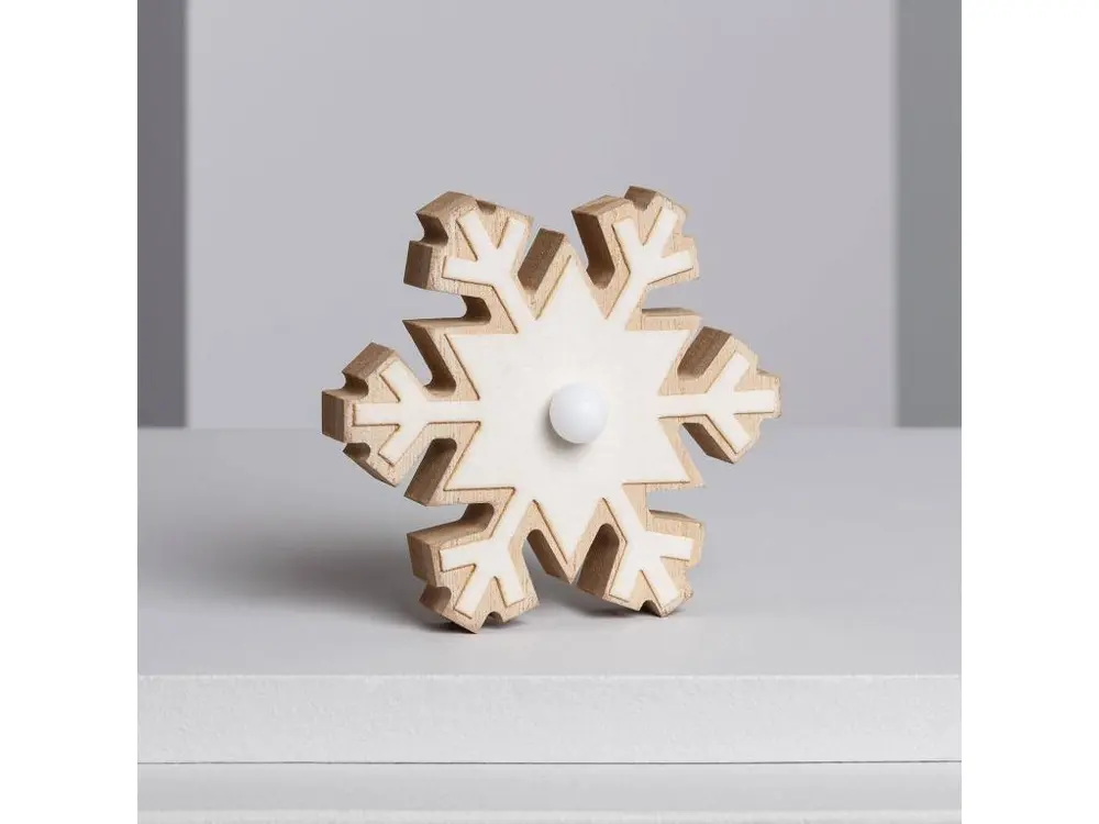 Flocon de Neige LED à Pile Bois Compatible avec la plupart des modèles