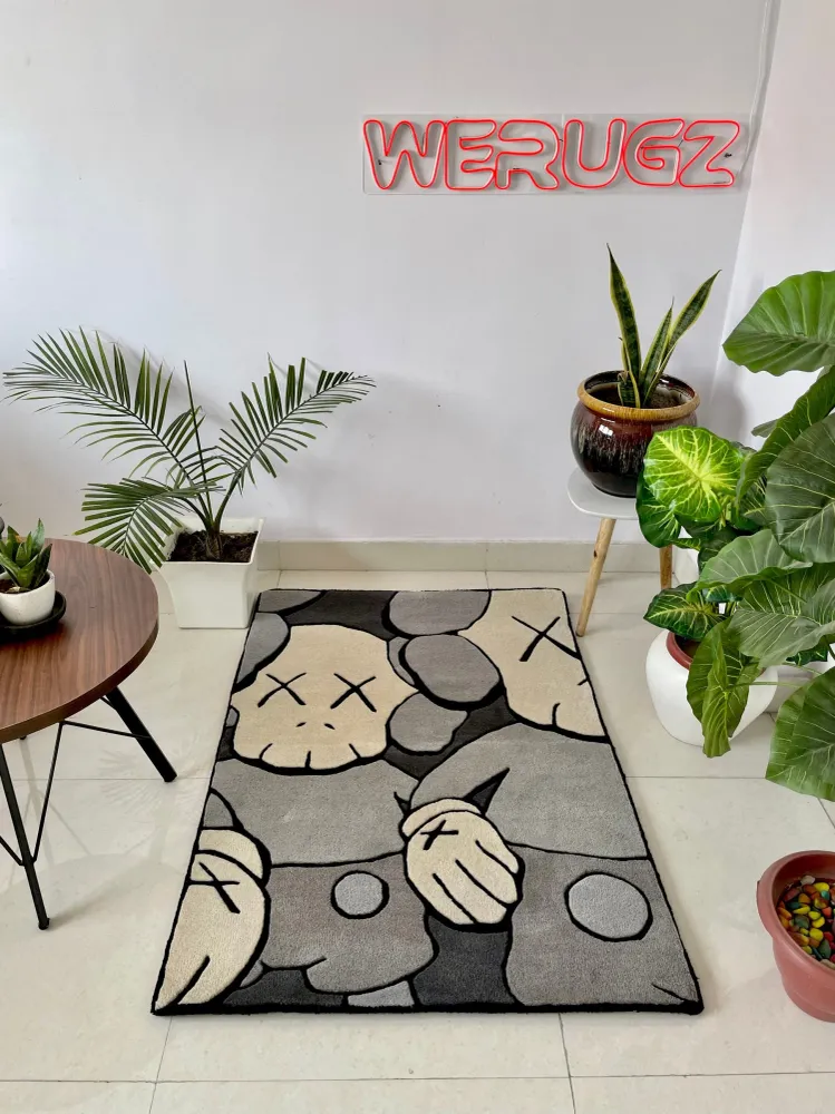 Kaws Hand Tufted Inedit Zealand Wool Rug