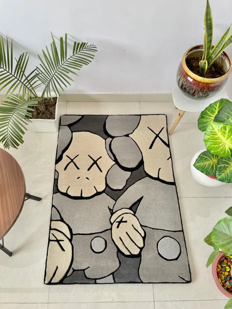 Kaws Hand Tufted Inedit Zealand Wool Rug