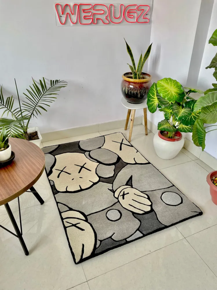 Kaws Hand Tufted Inedit Zealand Wool Rug