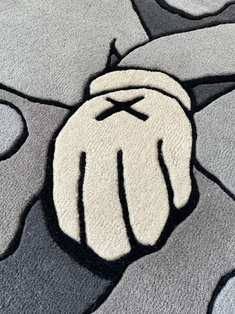 Kaws Hand Tufted Inedit Zealand Wool Rug