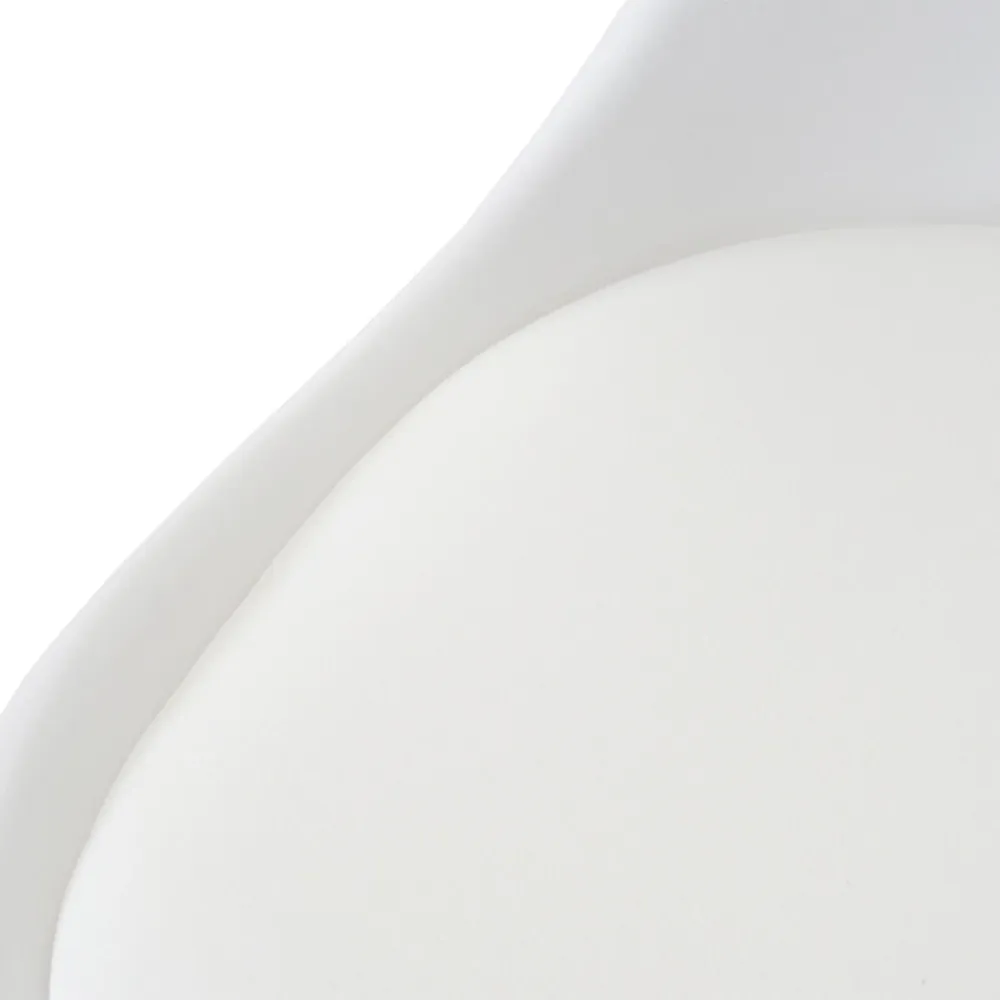 Lot de 6 chaises pivotantes réglables en hauteur en PVC rotatif en VINYLE et plastique blanc piètement chromé 04_0000704
