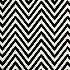 New York Black/White Hand Tufted Récent Zealand Wool Rug avec mousses incluses