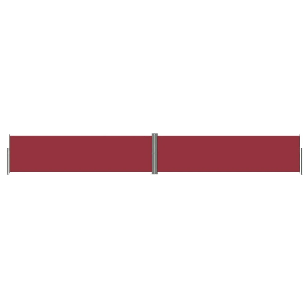 Protège-mains Auvent latéral rétractable rouge 140x1000 cm
