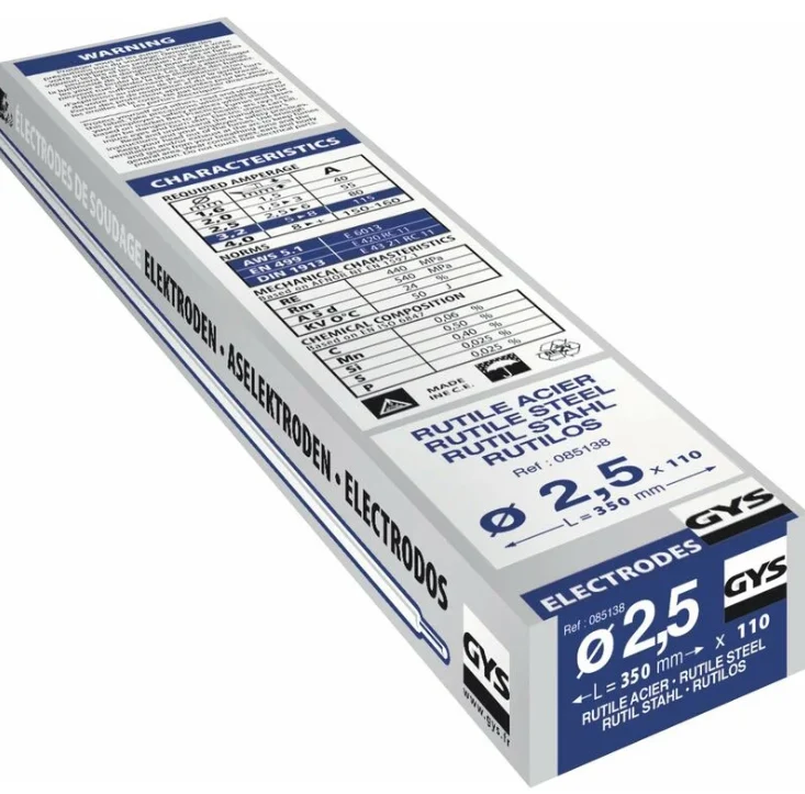 Rétroviseur sport Electrode traditionnelle acier rutile Gys - Diamètre 2,5 mm