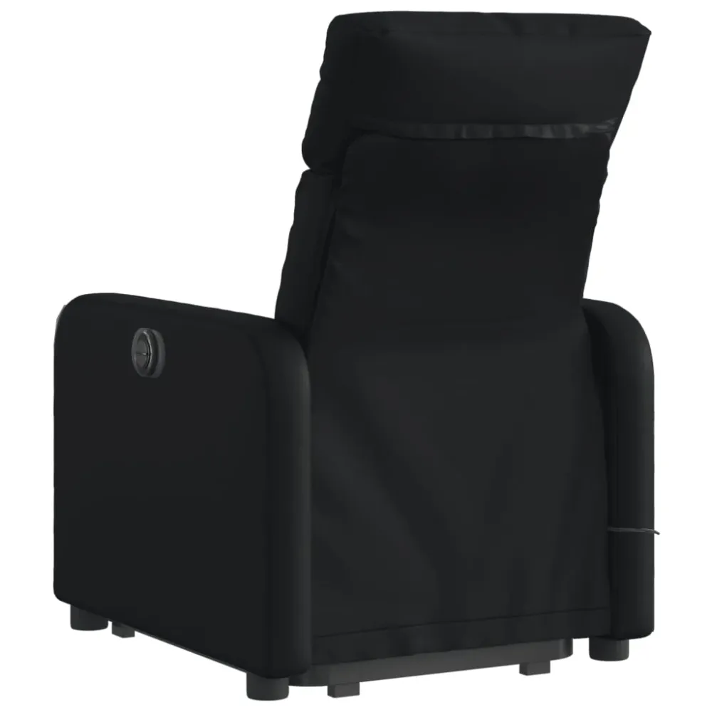 Sangle de fixation Fauteuil de relaxation fonction massage et inclinable levage électrique en VINYLE noir DEC027800