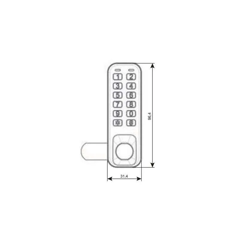 Serrure électronique à code E10 compact Verticale E10MINI-V DOM avec garantie 1