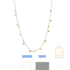 Support GPS moto Collier de pétales de petite taille Day & Eve Go Dutch Label - 14K (34+6 cm)