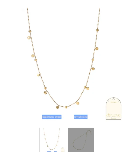 Support GPS moto Collier de pétales de petite taille Day & Eve Go Dutch Label - 14K (34+6 cm)