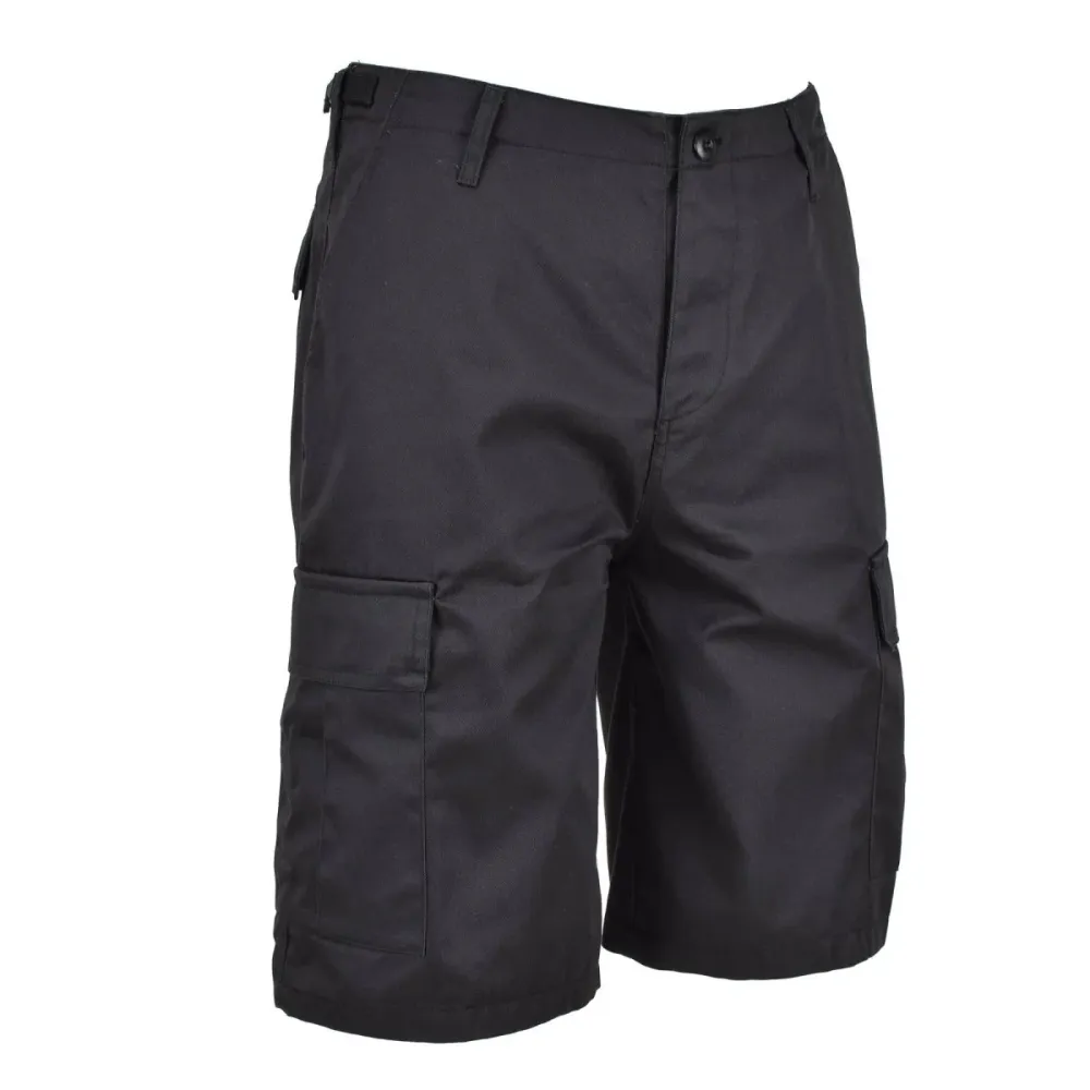 Uniforme de combat de troupes de style militaire de marque Mil-Tec Bermuda Court d'armée noir