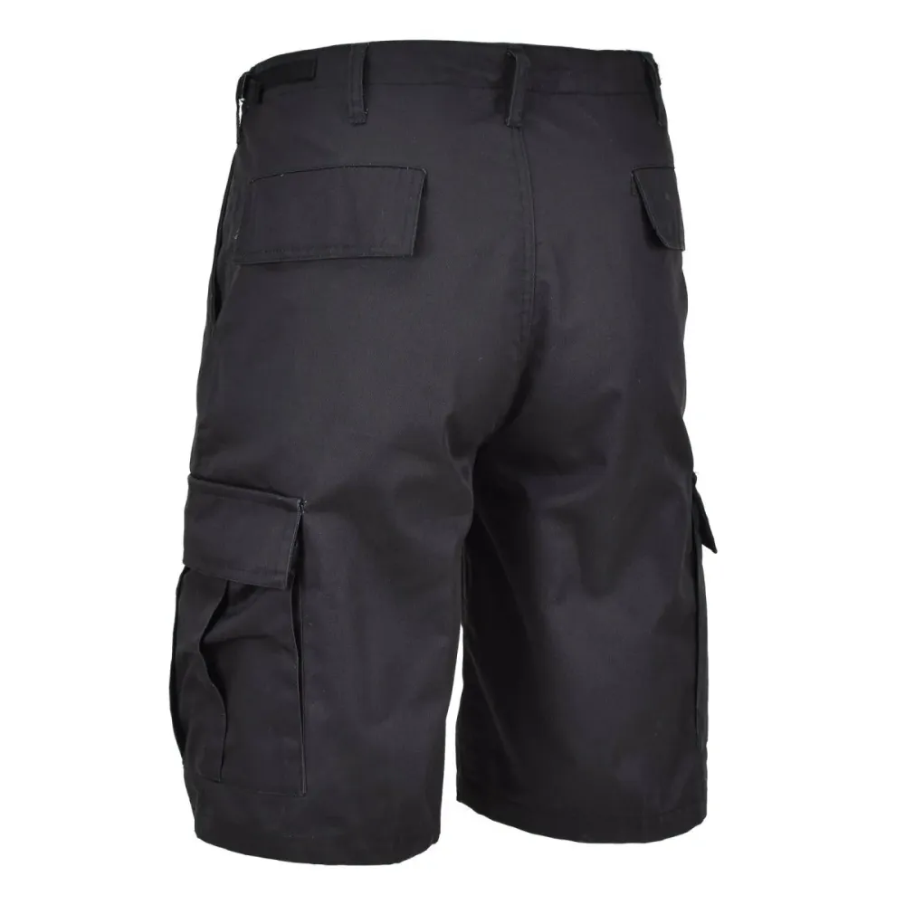 Uniforme de combat de troupes de style militaire de marque Mil-Tec Bermuda Court d'armée noir