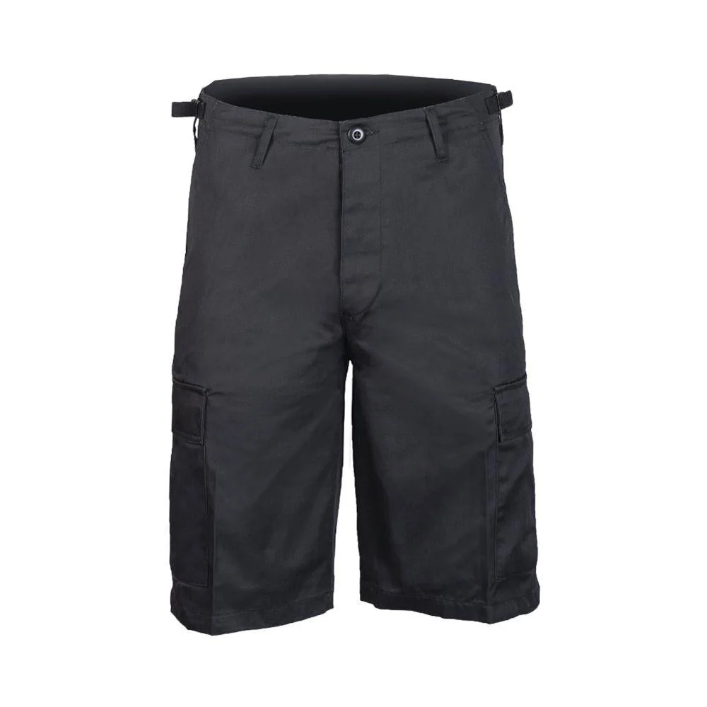 Uniforme de combat de troupes de style militaire de marque Mil-Tec Bermuda Court d'armée noir