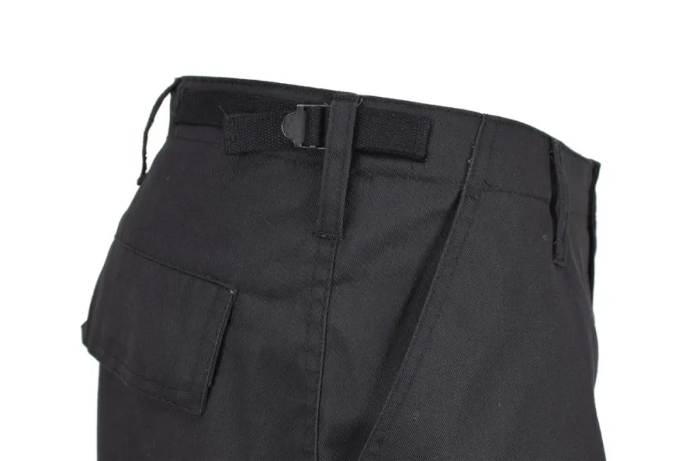 Uniforme de combat de troupes de style militaire de marque Mil-Tec Bermuda Court d'armée noir