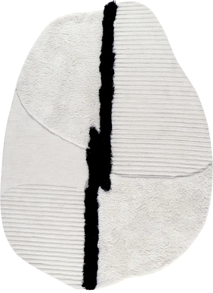 Vanilla New Zealand Laine Loop & Cut High Low Pile Rug