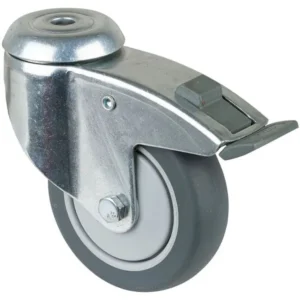 Roulettes BS Roulettes pour matériel lourd avec frein largeur 30 mm Ø100 mm jusqu'à 80 kg bande de roulement en c...