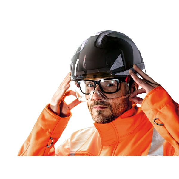 Casque de protection EVO VISTAlens® ventilé - blanc, porte-badge - JSP