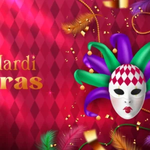 Toile de fond Mardi Gras Masque Jester Célébration XY2-84