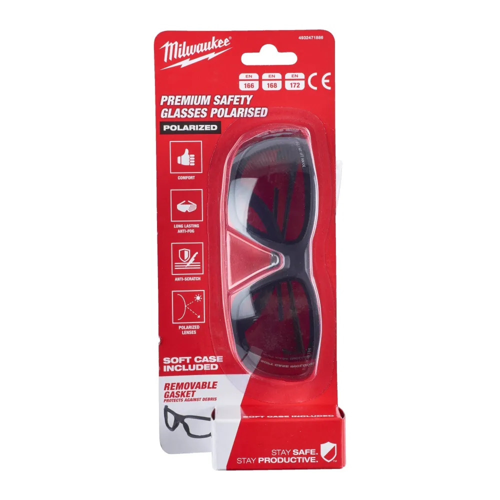 Haute Protection Lunettes de protection Exclusif Milwaukee polarisées avec joint