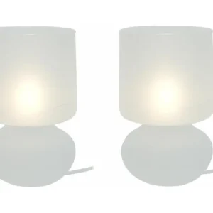 KATIA-LT2 - Lampe de chevet champignon verre satiné pour Jet Ski