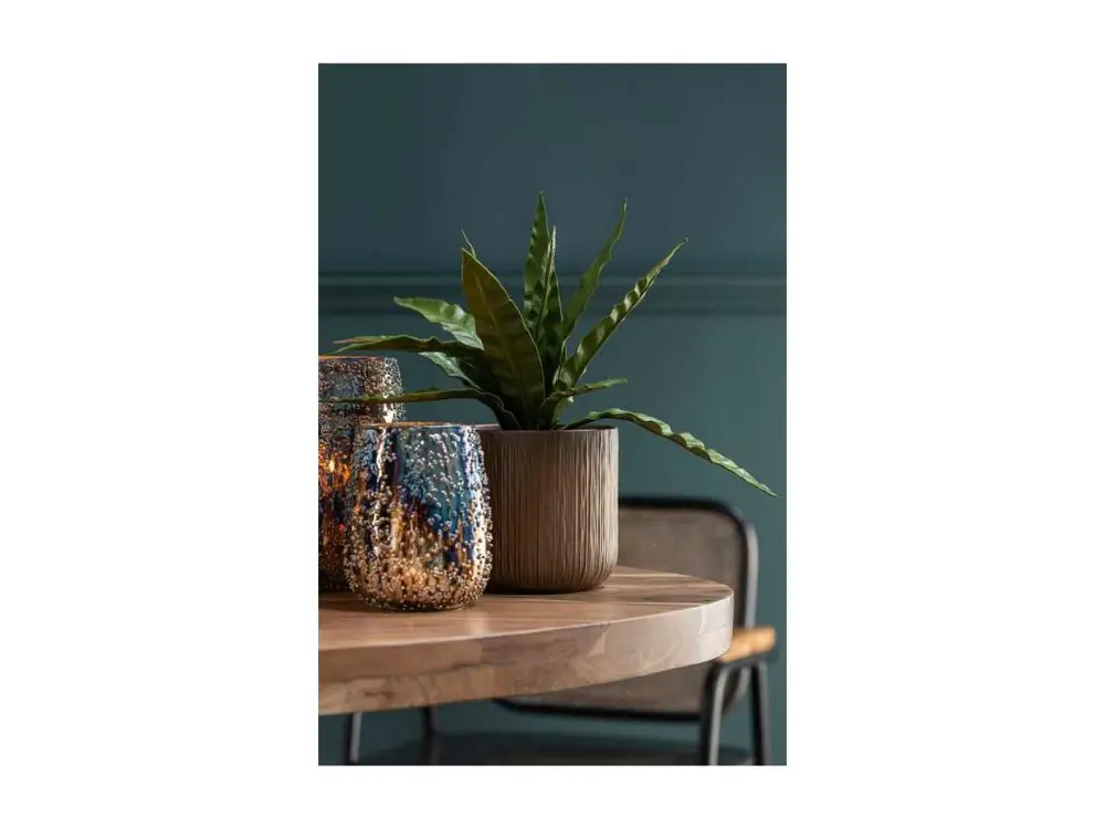 Photophore Design en Verre "Lise" 21cm Marron Taille Universelle