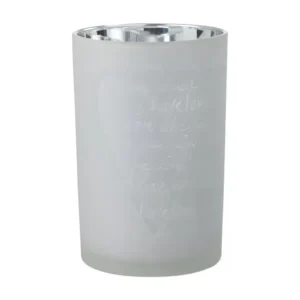 Photophore en Verre "Love" 18cm Blanc pour Jet Ski