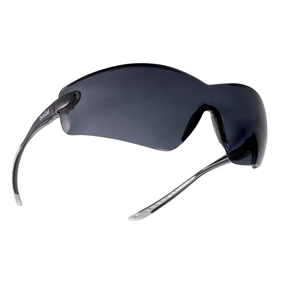 Protection pare-brise Lunettes de sécurité enveloppantes Bolle COBRA, verres fumés, protection UV légère