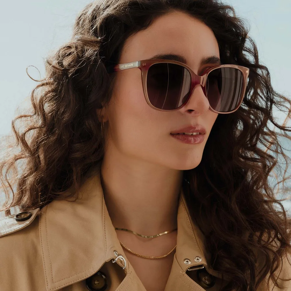 La Villette Raison lunettes carrées transparent sable