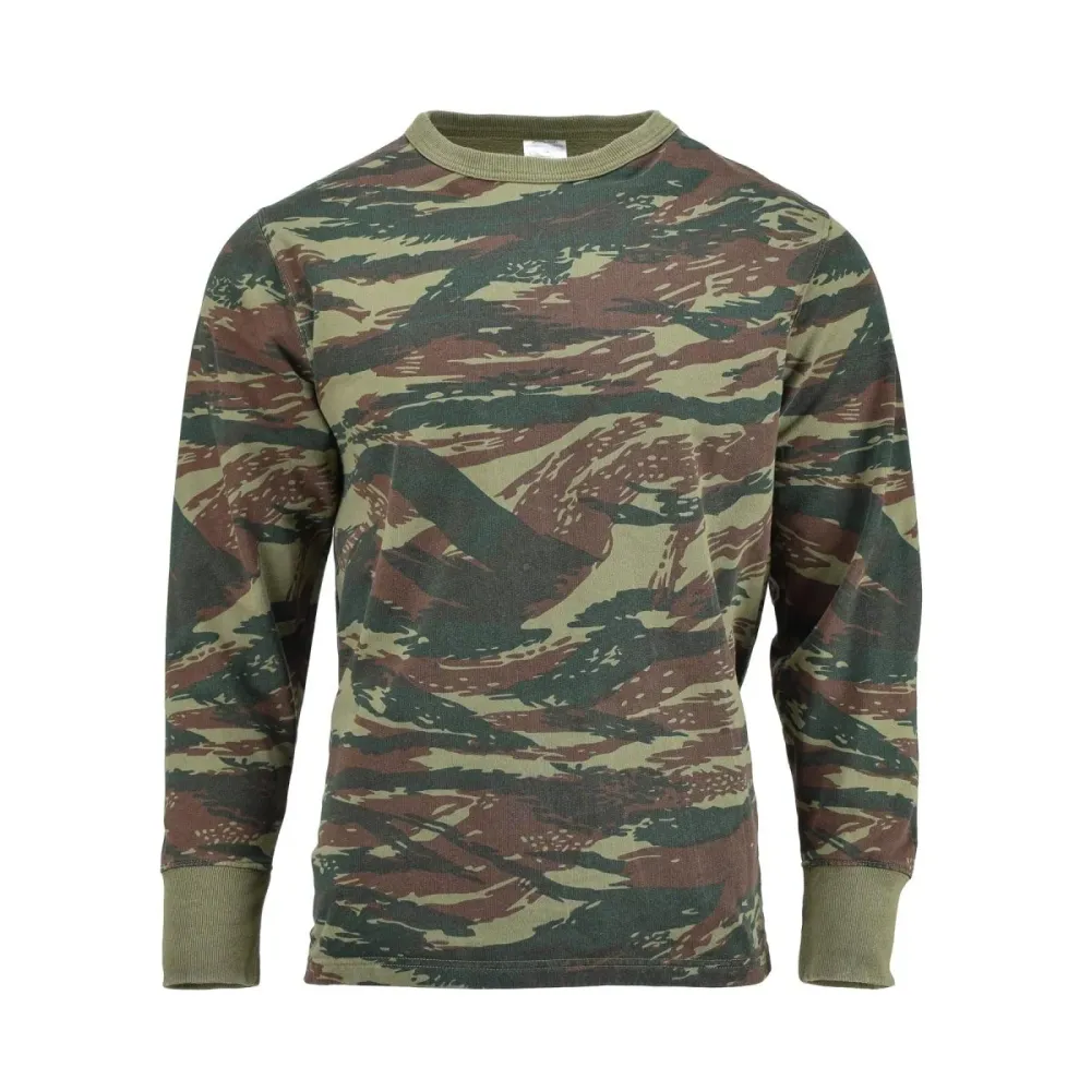 Certifié CE Sweat-shirt unique de l'armée grecque Chemises de sport militaires grecques camouflage lézard