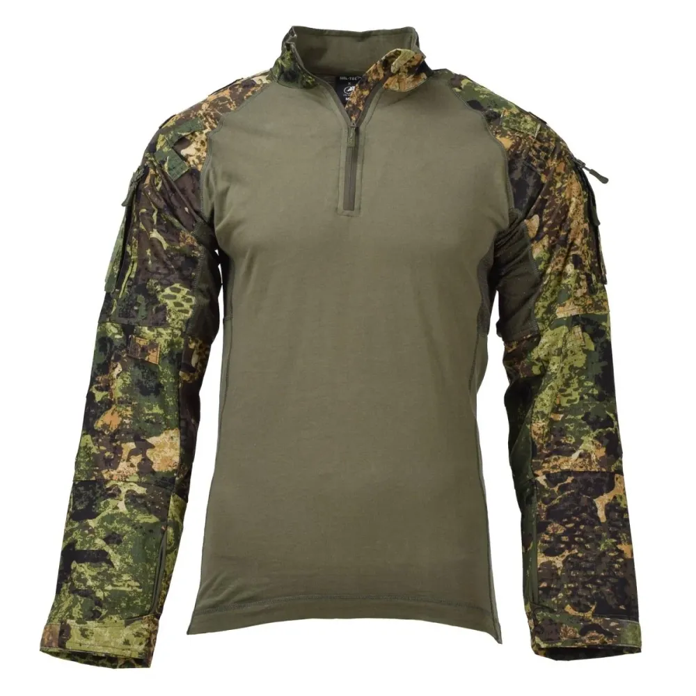 Chemises tactiques de terrain MIL-TEC à manches longues, camouflage érien et respirant | Livraison Rapide