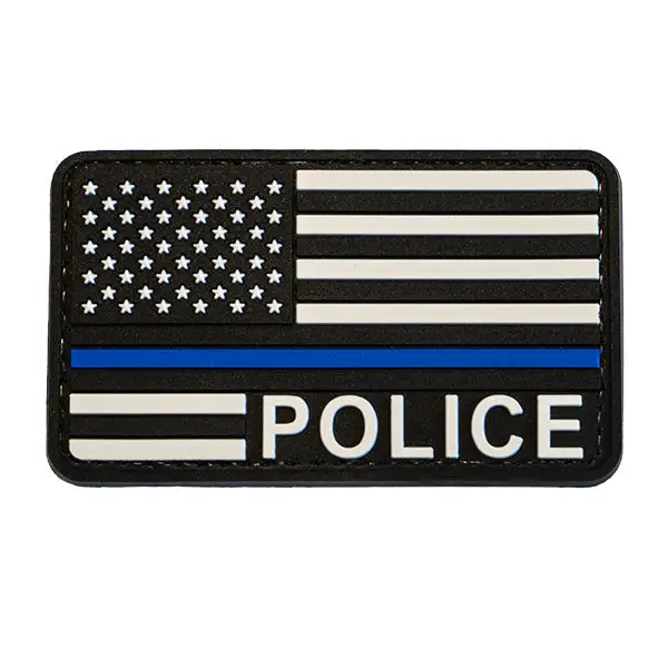 Filet de sécurité Patch moral / Patch Velcro - US FLAG POLICE BLUE LINE
