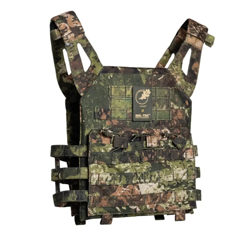 Gilet de transport de plaques de l'armée MIL-TEC Gen II camouflage enduit de VINYLE confortable molle