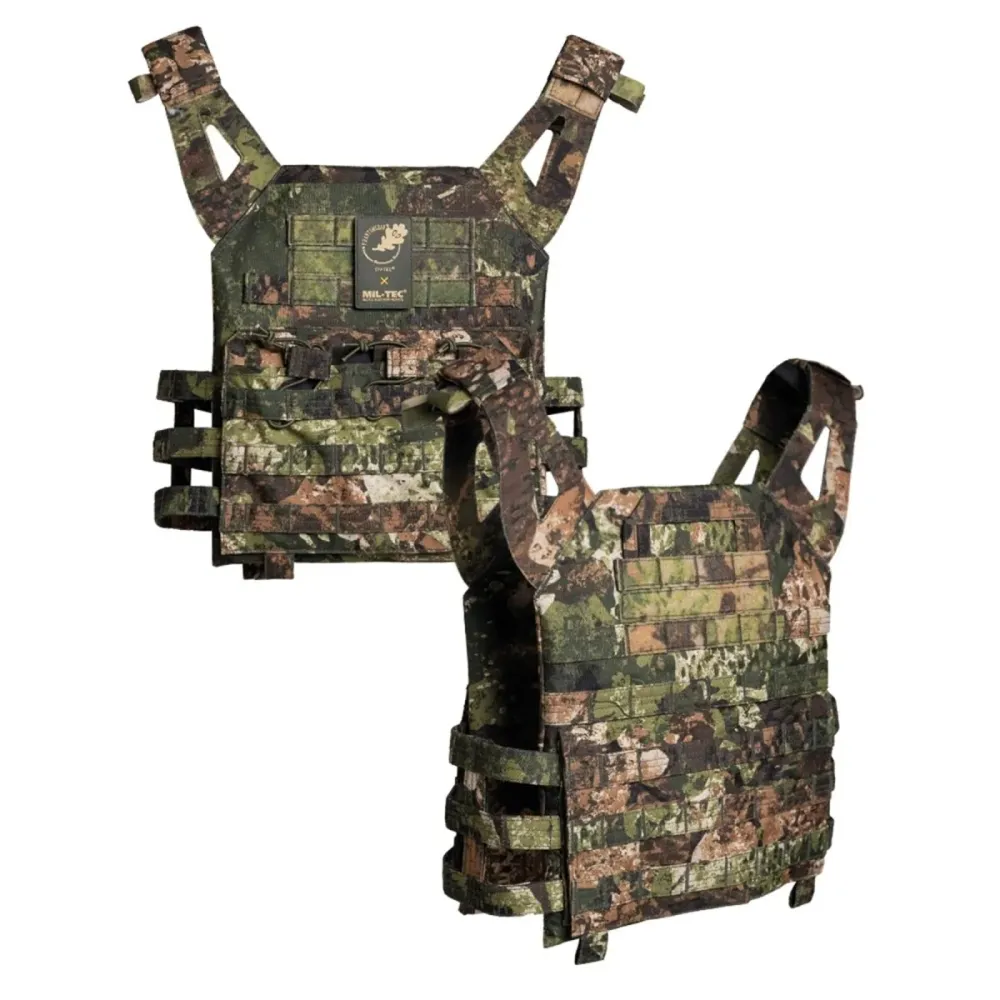 Gilet de transport de plaques de l'armée MIL-TEC Gen II camouflage enduit de VINYLE confortable molle
