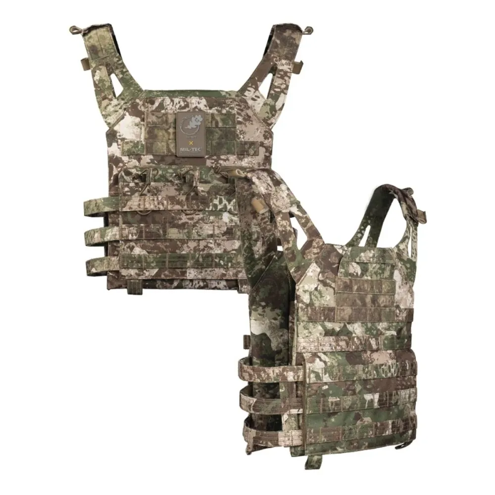 Gilet de transport de plaques de l'armée MIL-TEC Gen II camouflage enduit de VINYLE confortable molle