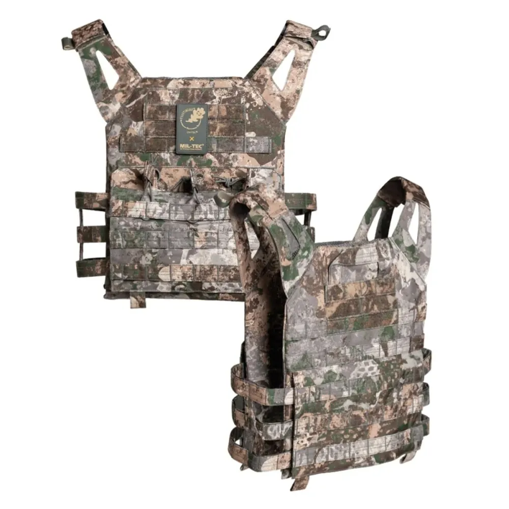 Gilet de transport de plaques de l'armée MIL-TEC Gen II camouflage enduit de VINYLE confortable molle