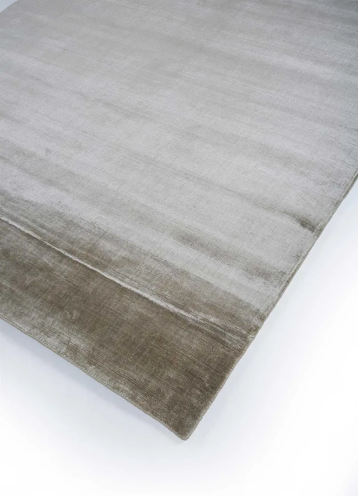 Handwoven Gull Grey Raffiné Viscose Rug
