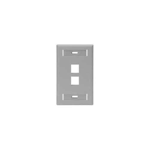 Leviton Single-Gang QUICKPORT Wallplate 42080-2GS