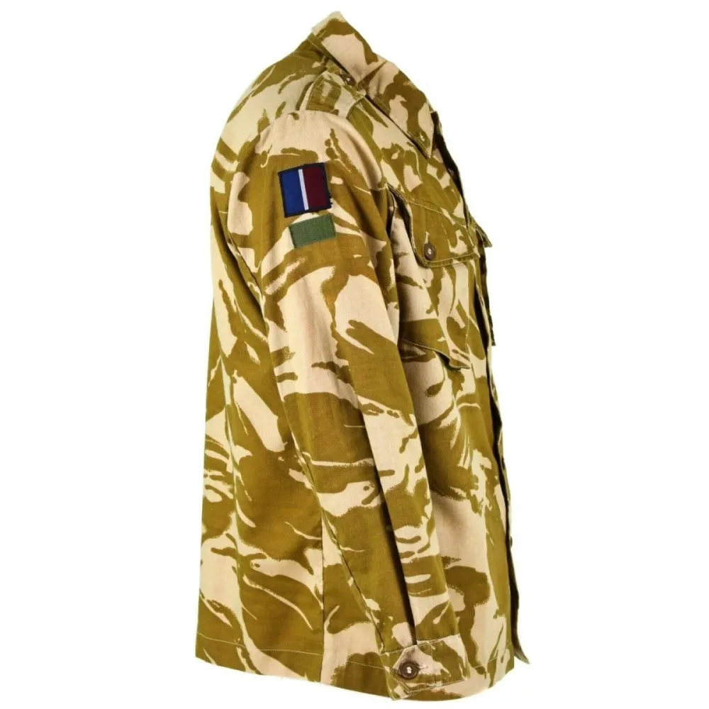 Professionnel Véritable veste de combat de l'armée britannique, chemise de campagne camouflage désert légère