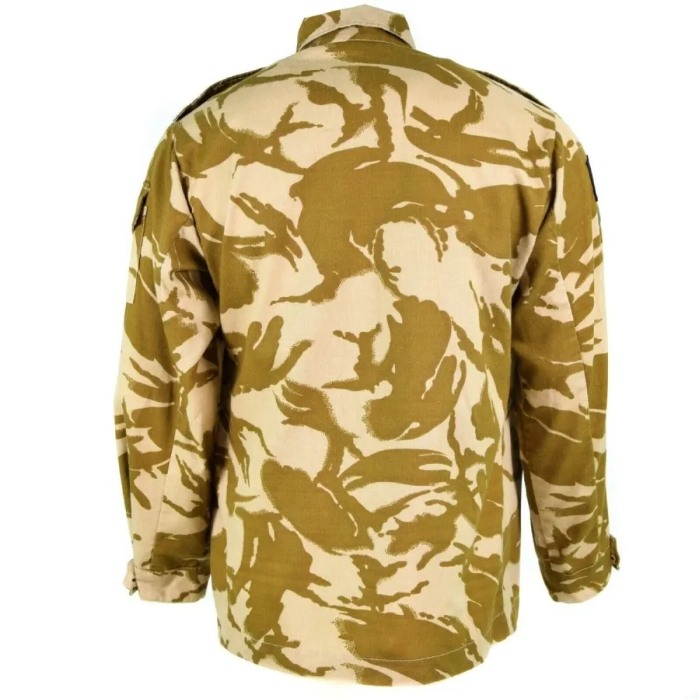 Professionnel Véritable veste de combat de l'armée britannique, chemise de campagne camouflage désert légère
