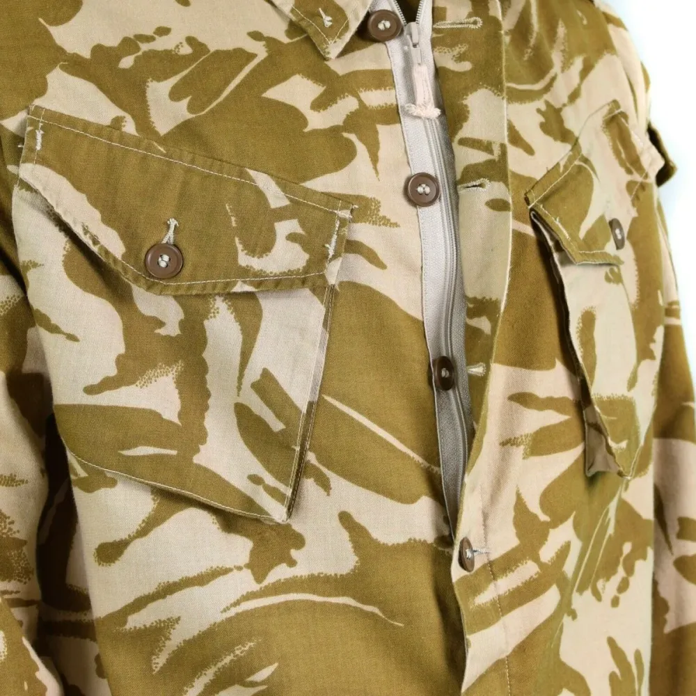 Professionnel Véritable veste de combat de l'armée britannique, chemise de campagne camouflage désert légère