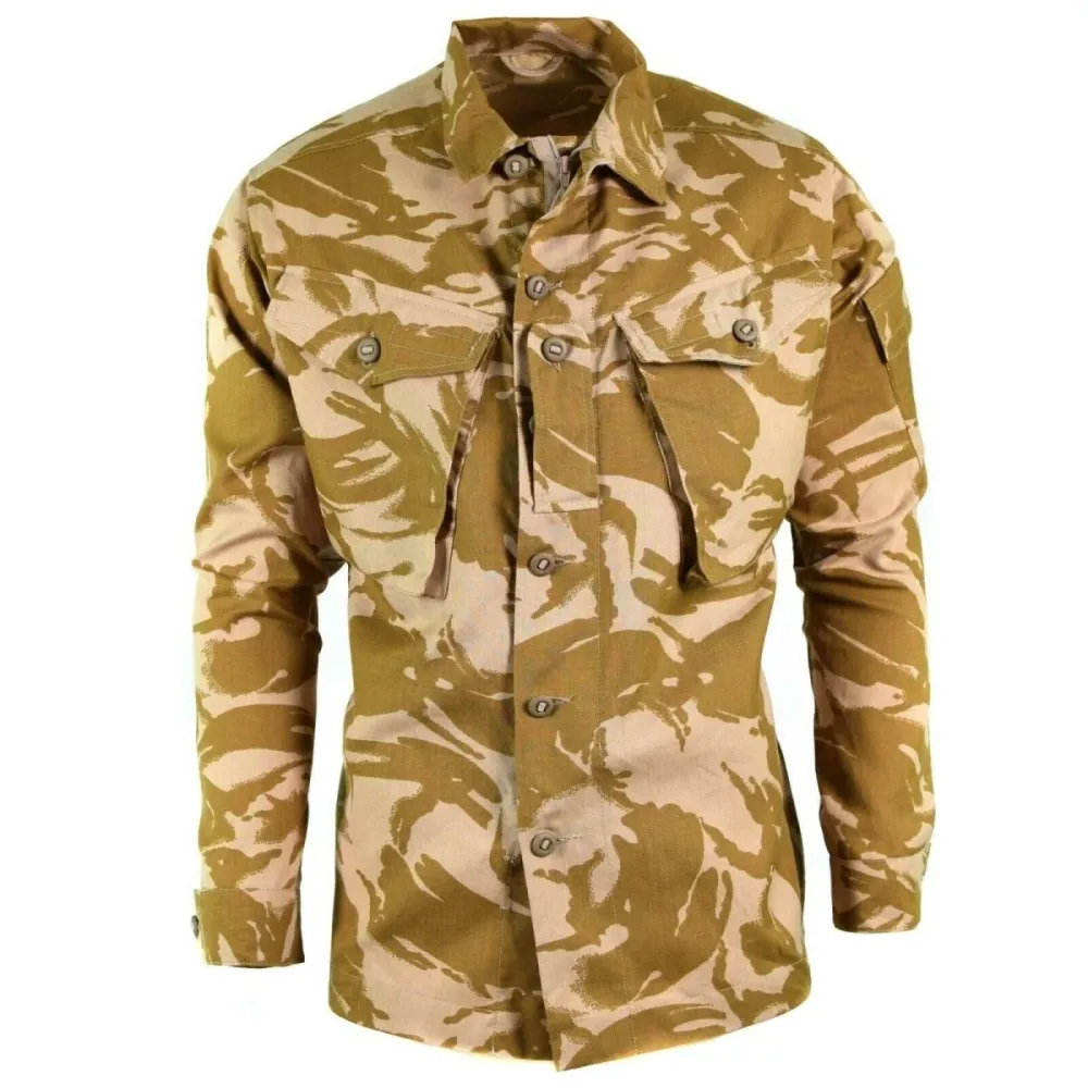 Protection pare-brise Veste de combat militaire originale de l'armée britannique, camouflage du désert, chemises résistant...