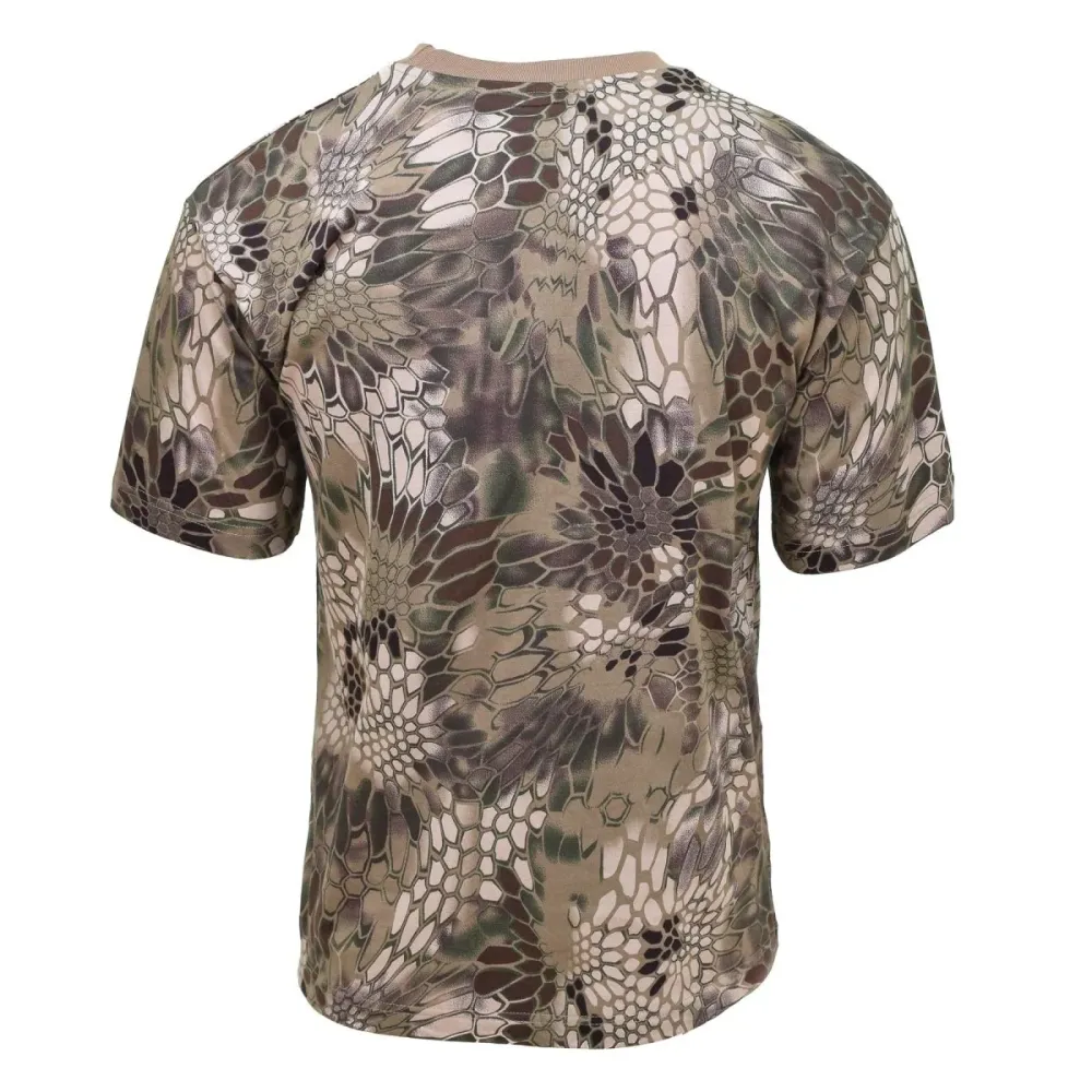 Protection thermique T-shirt militaire américain de marque MFH, sous-vêtement à manches courtes, motif camouflage serpent FG