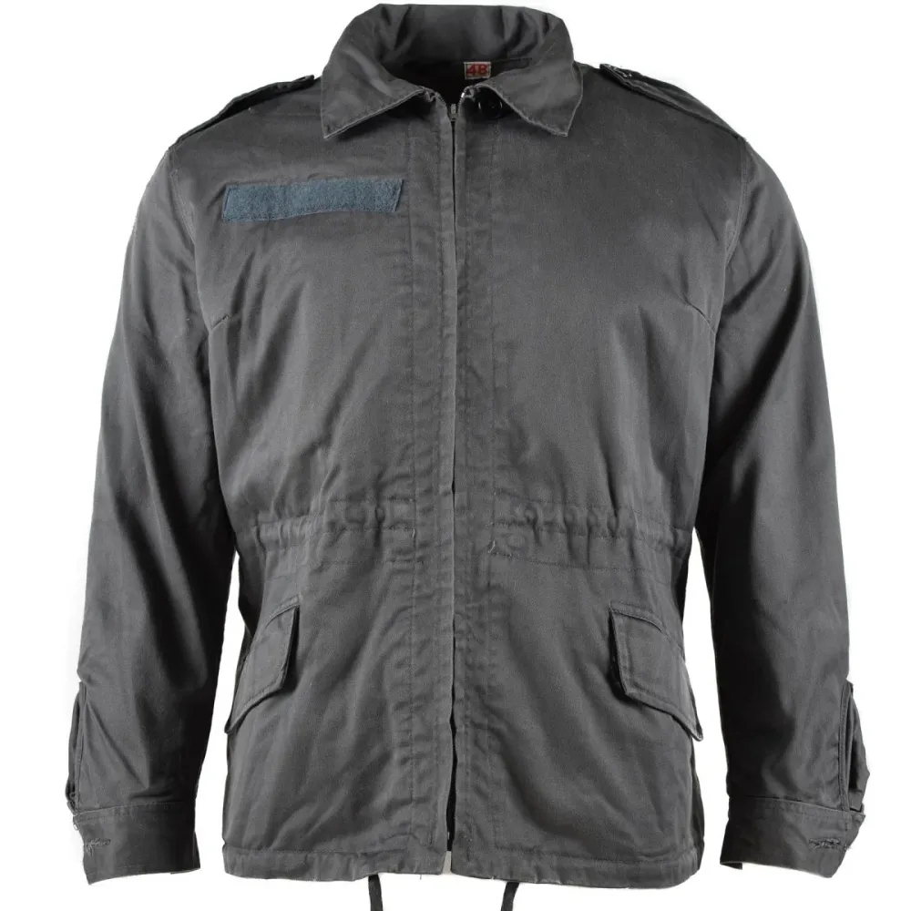 Veste originale de l'armée danoise M71 Bref Cut, surplus militaire gris du Danemark