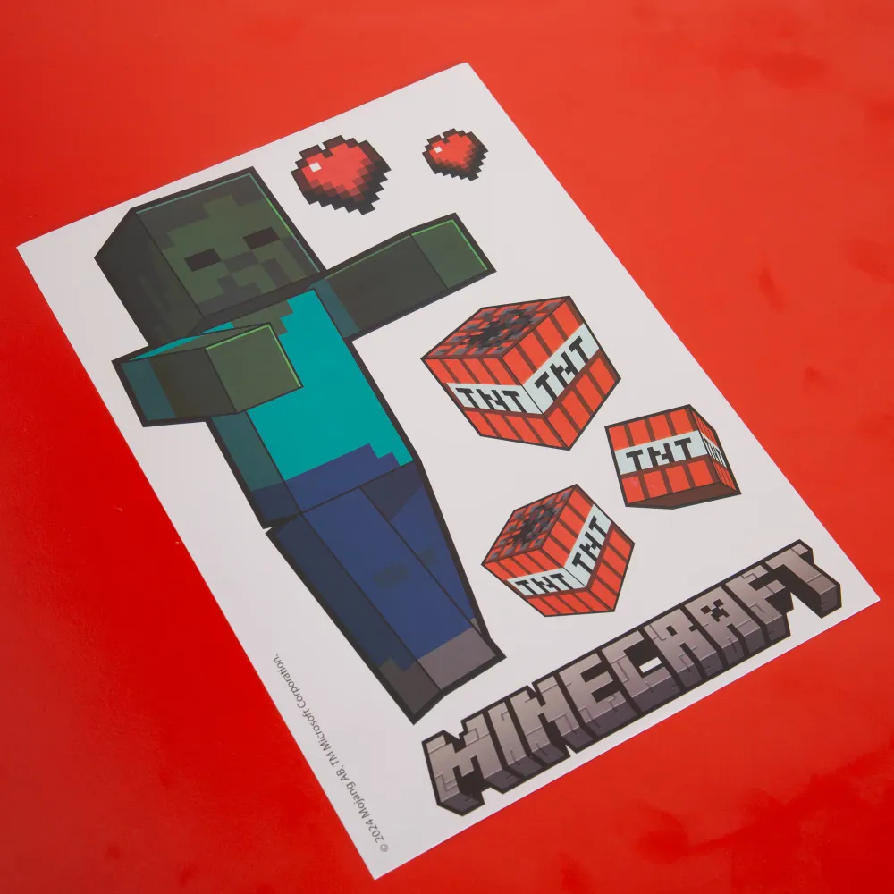 Wandtattoos 'Minecaft' Sticker Minecraft-Charakter - Selbtklebende Vinylfolie Kit de fixation inclus