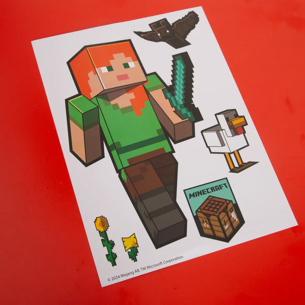 Wandtattoos 'Minecaft' Sticker Minecraft-Charakter - Selbtklebende Vinylfolie Kit de fixation inclus