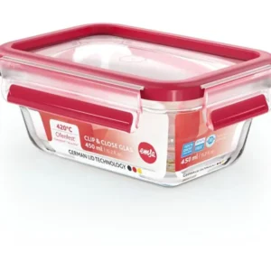 Boite clip&close verre rectangulaire 0,45L pour adultes