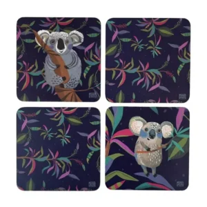 Boite de 4 sous verres Koala avec carnet d'entretien