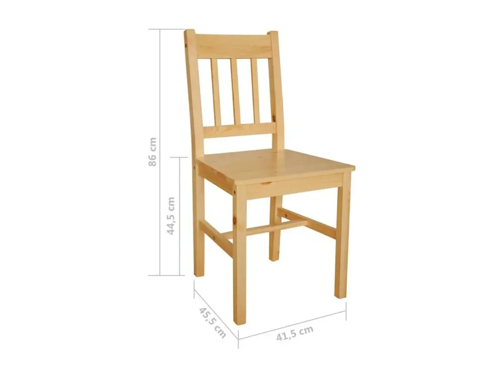 Chaises à manger lot de 4 bois de pin avec kit de protection
