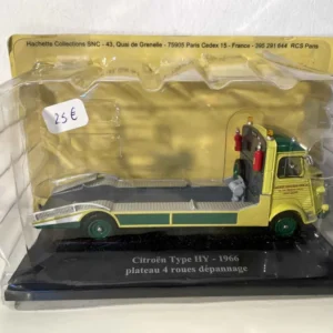 Citroën type HY de 1966 - plateau 4 roues dépannage - HY jaune, vert et gris pour adultes