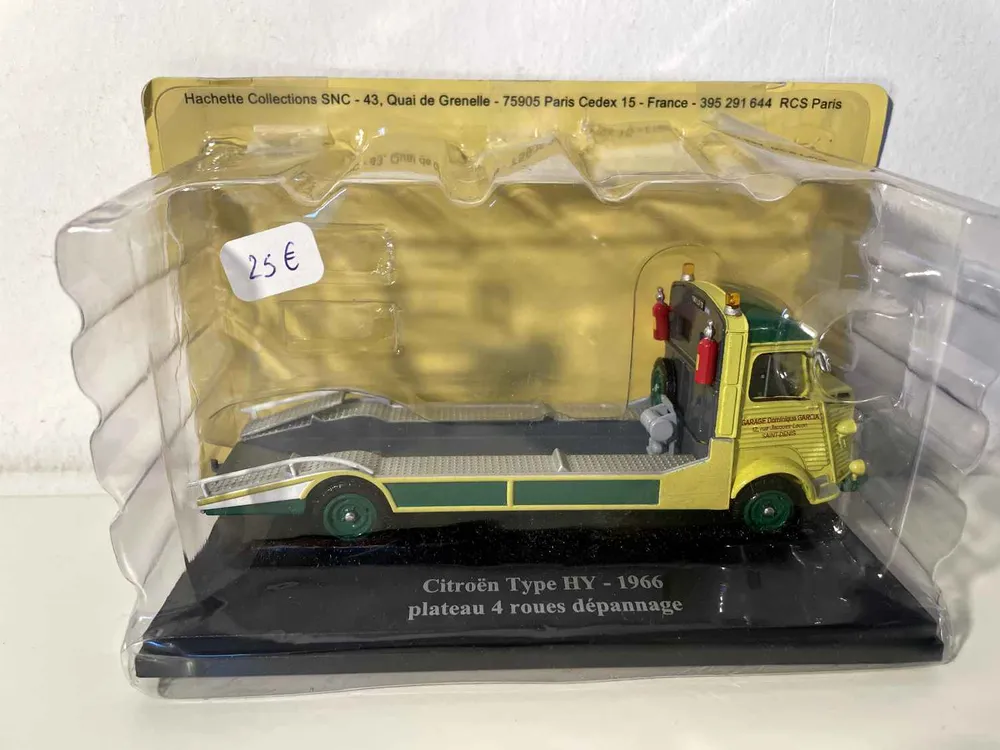 Citroën type HY de 1966 - plateau 4 roues dépannage - HY jaune, vert et gris pour adultes